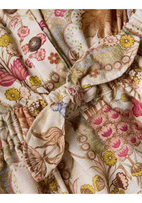 Tuta con stampa ZIMMERMANN KIDS | 1367YRS263WALLPAPER FLORAL CREAM